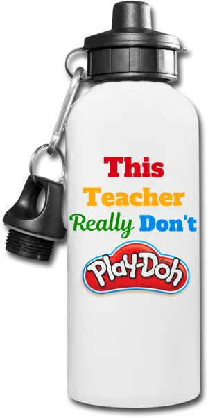 Teacher Play Doh Water Bottle PNG image