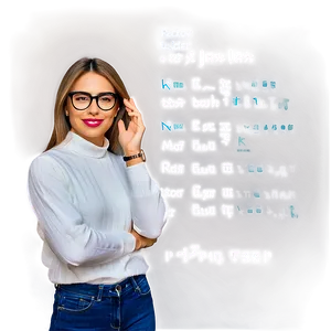 Teacher Wearing Glasses PNG 06242024 PNG