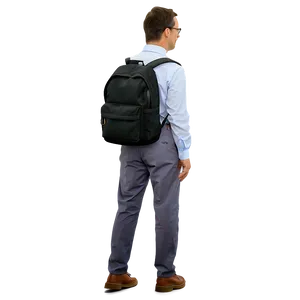 Teacher With Backpack PNG Dnt