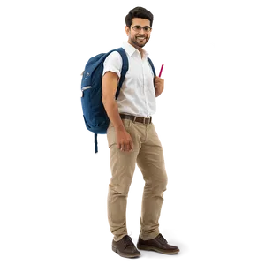 Teacher With Backpack PNG Wbo93