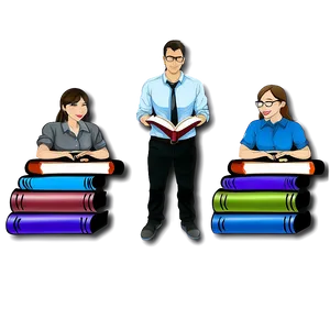 Teacher With Books Png 67 PNG image