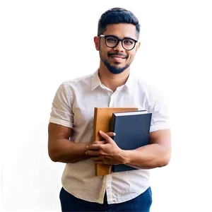 Teacher With Books Png 79 PNG image