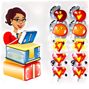 Teacher With Educational Game PNG 82