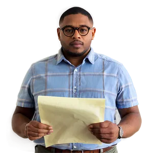 Teacher With Exam Papers PNG Cjs51