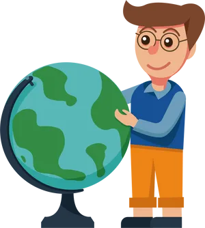 Teacher With Globe Clipart PNG image