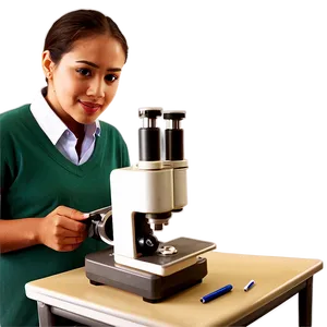 Teacher With Microscope PNG 35