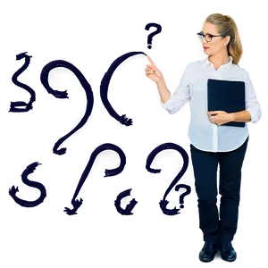 Teacher With Question Mark Png Hde15 PNG image