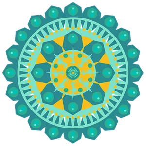 Teal_and_ Orange_ Mandala_ Art