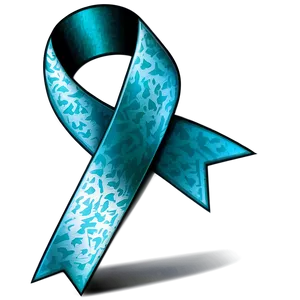 Teal Awareness Ribbon Art Png Wti PNG image