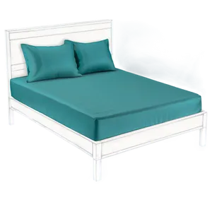 Teal Bed Sheet PNG Pvx49