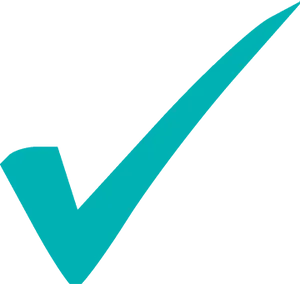 Teal Check Mark Graphic PNG image