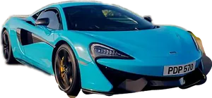 Teal Mc Laren Sports Car PNG image