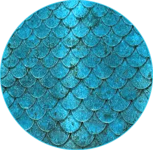 Teal Mermaid Scale Pattern PNG image