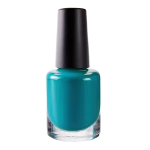 Teal Nail Polish Bottle PNG 86