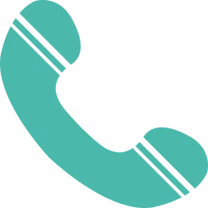 Teal Phone Icon PNG image