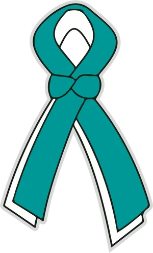 Teal Ribbon Awareness Campaign PNG image
