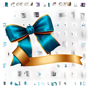 Teal Ribbon Bow Decoration Png 06282024 PNG image