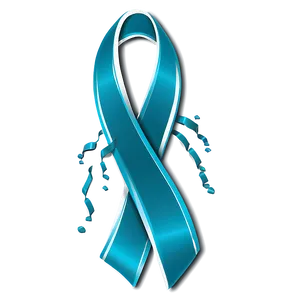 Teal Ribbon For Agoraphobia Awareness PNG 06282024