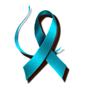 Teal Ribbon For Anxiety Awareness PNG Ywu