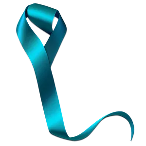 Teal Ribbon For Ovarian Cancer Awareness Png 52 PNG image