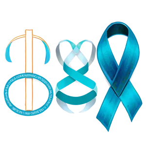 Teal Ribbon For Pcos Awareness PNG Ccl57 PNG