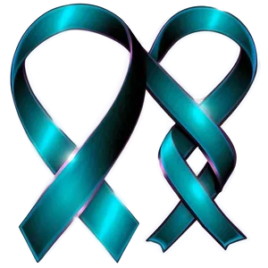 Teal Ribbon For Pcos Awareness PNG Dui PNG