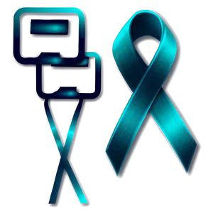 Teal Ribbon For Sexual Assault Awareness Png 14 PNG image