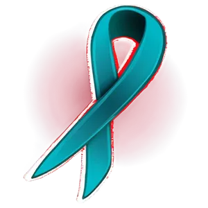 Teal Ribbon Knot Graphic PNG 66