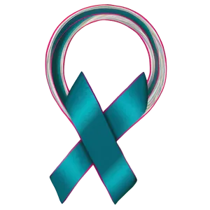 Teal Ribbon Knot Graphic PNG Ngo PNG