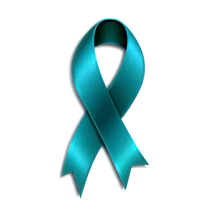 Teal Ribbon Of Hope PNG 06282024