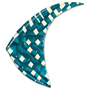 Teal Ribbon With Checkered Pattern PNG 06282024
