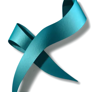 Teal Ribbon With Shadow Png Tvl PNG image