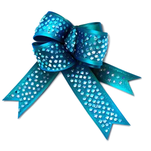 Teal Ribbon With Sparkles PNG 65