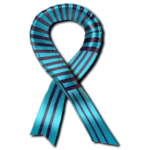 Teal Ribbon With Stripes PNG Bcg2 PNG