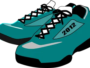 Teal Running Shoes2012 PNG