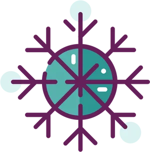 Teal Snowflake Graphic PNG image