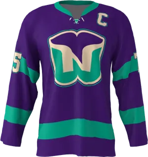 Tealand Purple Hockey Jersey PNG image