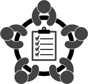 Team Meeting Checklist Graphic PNG image