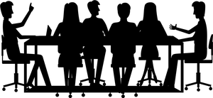 Team Meeting Silhouette PNG