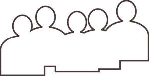 Team Silhouette Graphic PNG