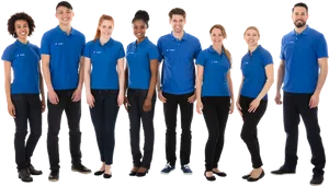 Teamin Blue Polo Shirts PNG image