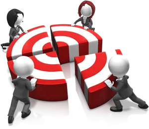 Teamwork Assembling Target Puzzle PNG