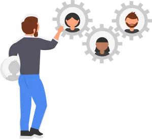 Teamwork Concept Illustration PNG