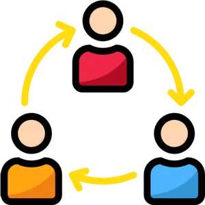 Teamwork Flow Emoji Graphic PNG image