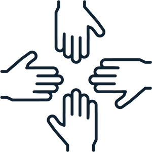 Teamwork Hands Together Graphic PNG image
