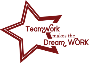 Teamwork Motivational Quote Star Graphic PNG