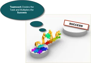 Teamwork Pathto Success Illustration PNG