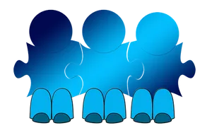 Teamwork Puzzle People Graphic PNG