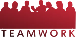 Teamwork Silhouette Banner PNG