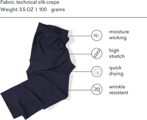 Technical Silk Crepe Fabric Features